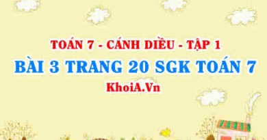 Bài 3 trang 20 SGK Toán 7 tập 1 Cánh Diều